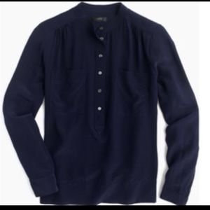J. Crew Silk Popover Blouse